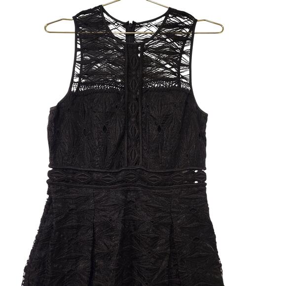 Jonathan Simkhai black pleated crochet midi dress size 6 - Picture 3 of 9